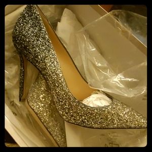 Jimmy choo romy 100 silver dusk/blue